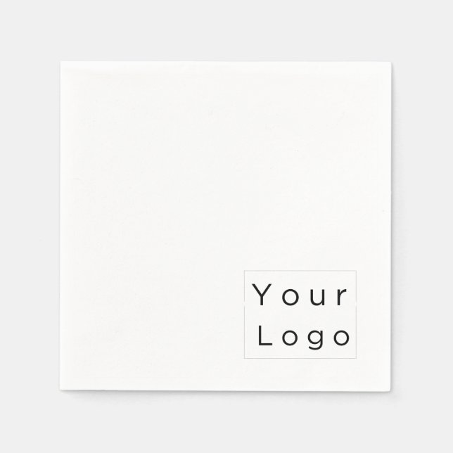 Minimal simple logo hostel bed & breakfast info napkins (Front)