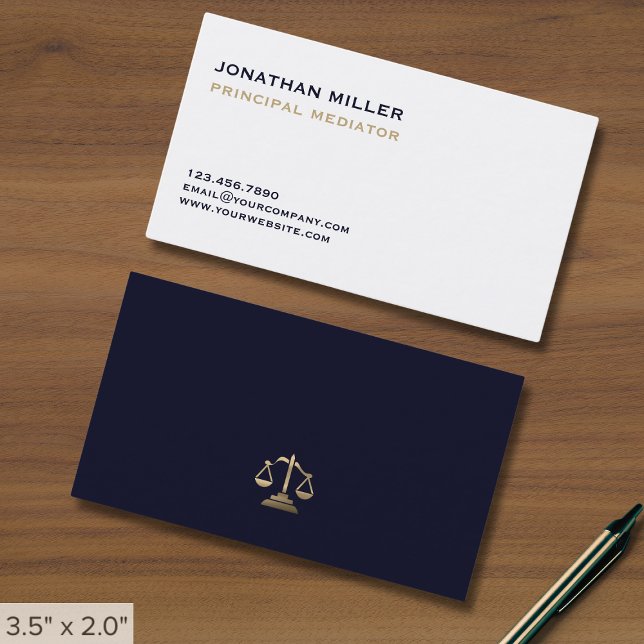Minimal Simple Mediator Business Card (Creator Uploaded)
