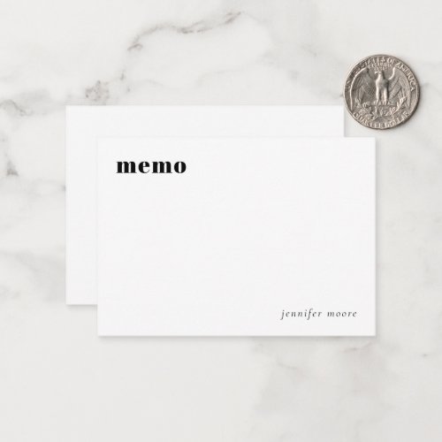 Minimal Simple Memo Planner Note Card