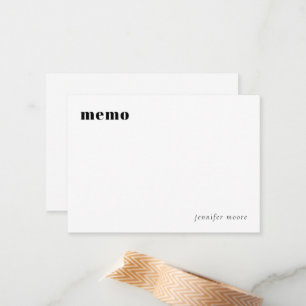 Minimal Simple Memo Planner Note Card