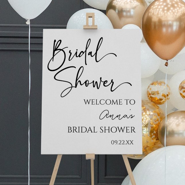 Minimal Simple Modern Bridal Shower Welcome Sign (Creator Uploaded)