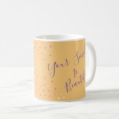 Minimal Simple Modern Colorful Confetti Monogram Coffee Mug