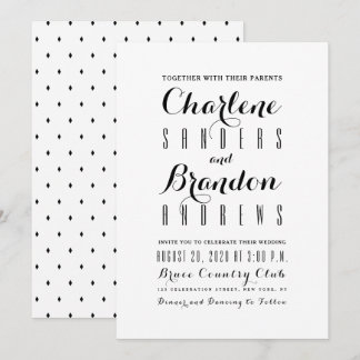 Minimal Simple Modern Elegant Wedding Invitations
