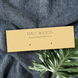 Minimal Simple Ochre Yellow Muted Earring Mini Business Card