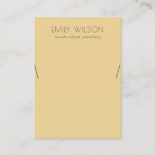 Minimal Simple Ochre Yellow Muted Necklace Display Business Card