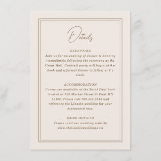 Minimal Simple Ornate Frame Enclosure Card