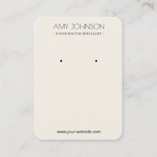 Minimal Simple Pastel Cream Earring display cards
