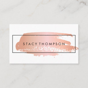 Minimal Simple Pink Brushed Business Card