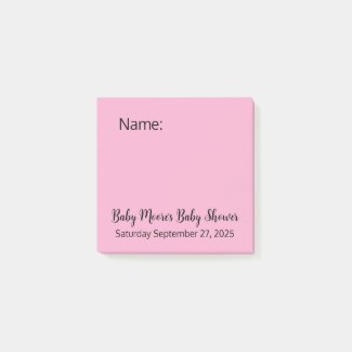 Minimal Simple Pink Fun Due Date Baby Shower Game
