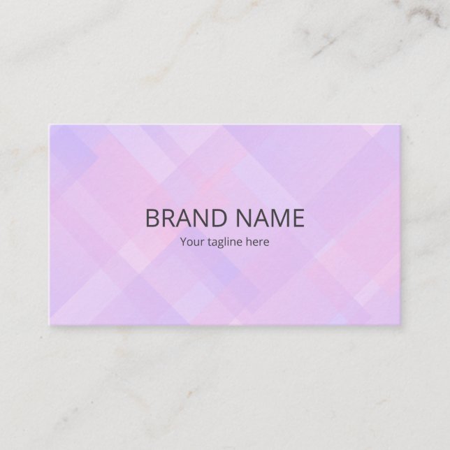 Minimal Simple Pink Purple Gradient Geometric Back Business Card (Front)