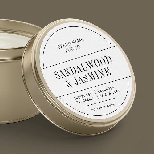 Minimal Simple Professional Candle Product Label