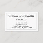 [ Thumbnail: Minimal & Simple Public Notary Business Card ]