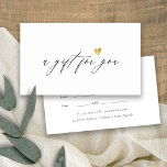 Minimal Simple Script Gold Heart Gift Certificate at Zazzle