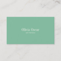 Minimal Simple Seafoam Green Modern Professional