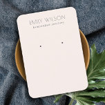 Minimal Simple Soft Blush Pink Earring Display Business Card at Zazzle
