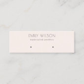 Minimal Simple Soft Blush Pink Earring Display Mini Business Card (Front)