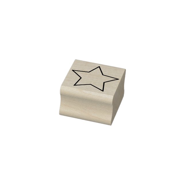 Minimal Simple Star Shape Outline Rubber Stamp (Stamp)