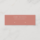 Minimal Simple Tomato Red Muted Earring Display Mini Business Card (Front)