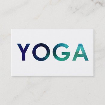 Minimal & Simple Water Color Yoga Business Cards by rheasdesigns at Zazzle