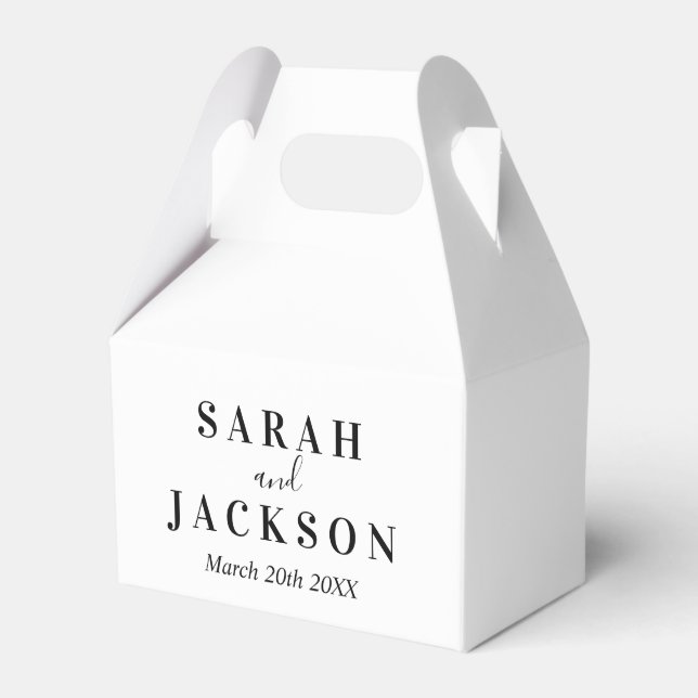Minimal SImple Wedding  Favor Boxes (Front Side)