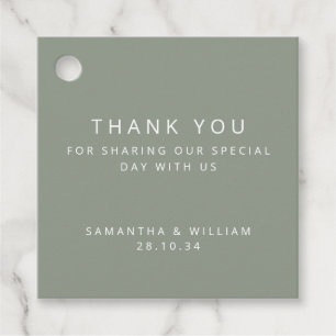 Minimal simple wedding  favor tags