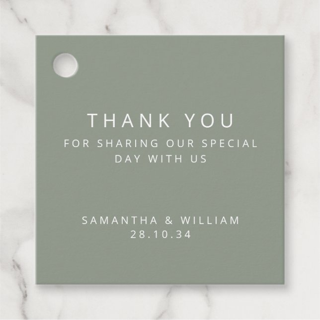 Minimal simple wedding  favor tags (Front)