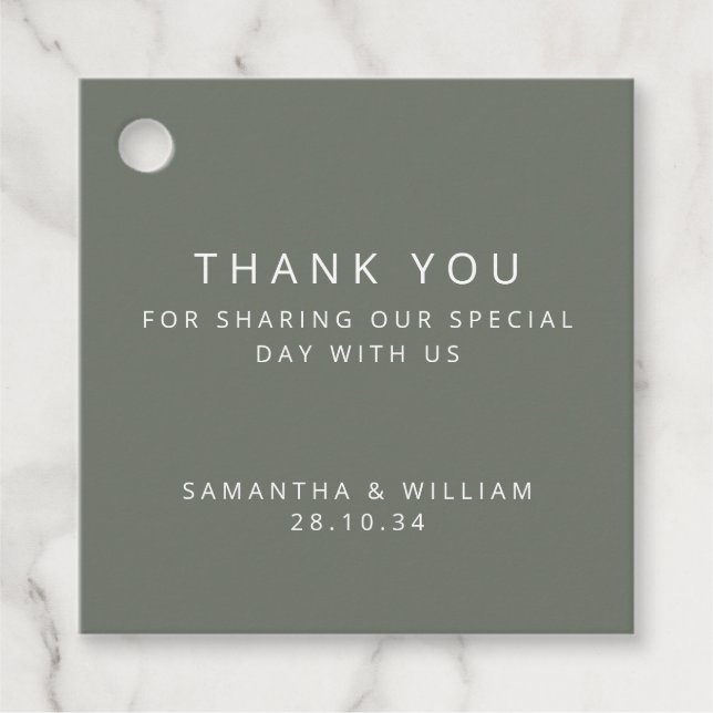 Minimal simple wedding  favor tags (Front)