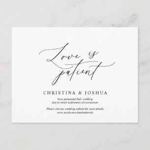 Minimal simple, Wedding invitation Postponement Postcard