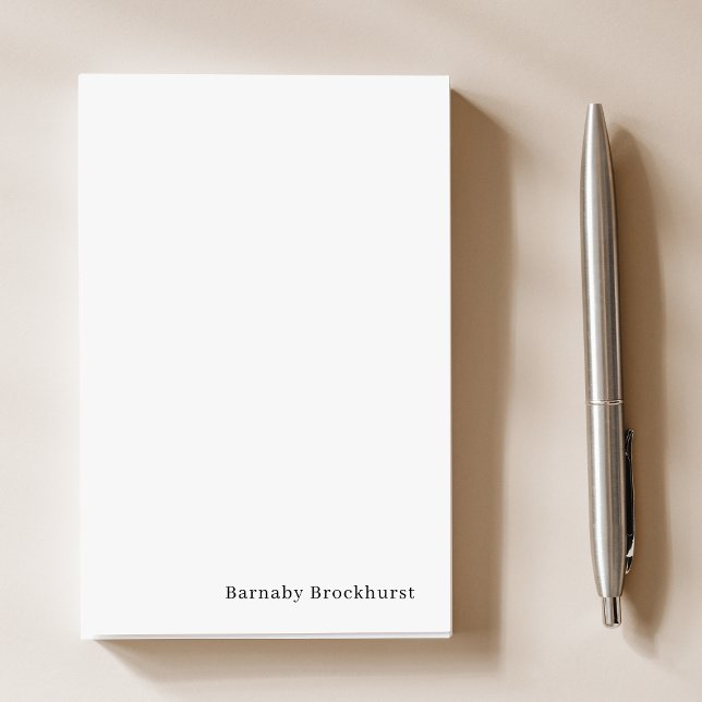 Minimal Simple White Classic Masculine Post-it Notes (Creator Uploaded)