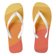 Minimal Simple Yellow Orange Red Summer Flip Flops at Zazzle