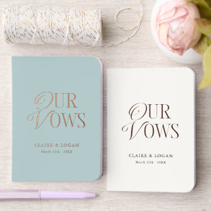 Minimal Simplicity Wedding Ours' Foil Vow Books