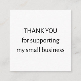 Minimal Small Business Thank You Business Card