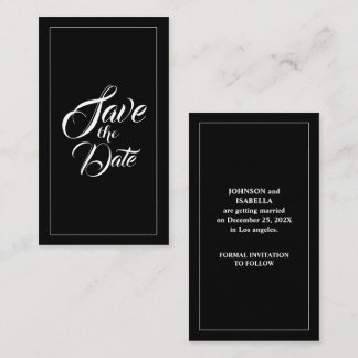 Minimal small save the date Business Card