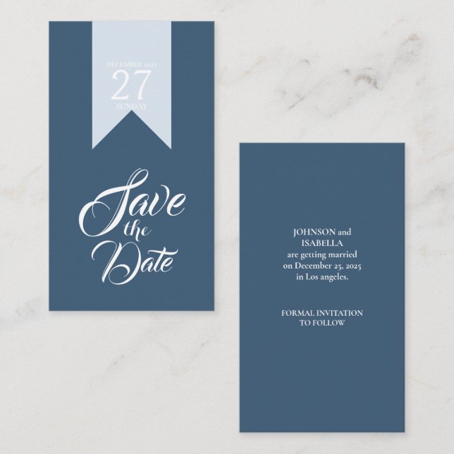 Minimal small save the date Business Card (Front/Back)