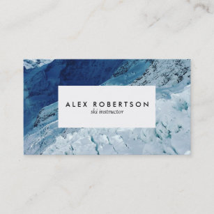 Minimal snow and ice business cards