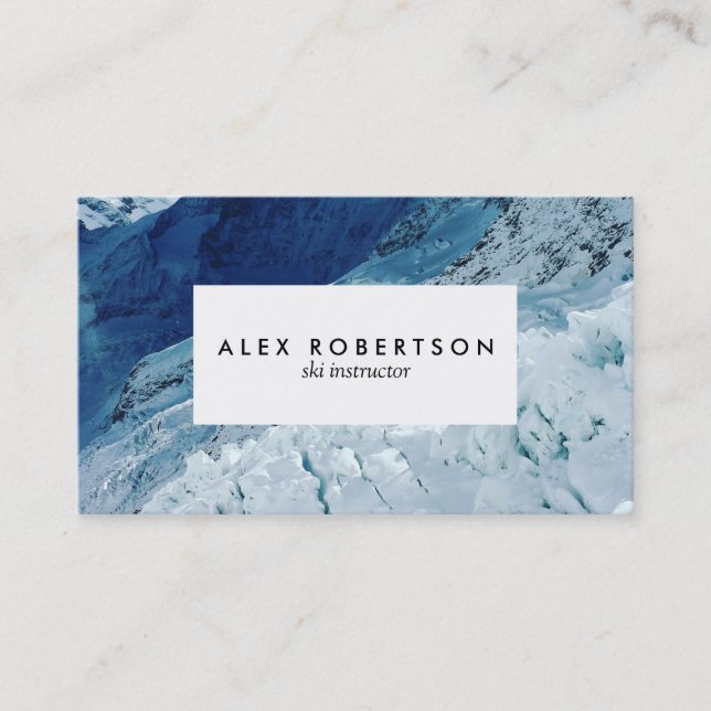 Minimal snow and ice business cards (Front)