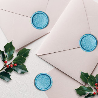 Minimal Snowflake Monogram Wax Seal Stamp