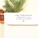Minimal Snowflake Vintage Christmas Return Address Rubber Stamp<br><div class="desc">Add an elegant touch to your holiday mail with this custom Christmas return address wooden stamp. Featuring your family name in vintage serif capitals and your address in classic italics, this minimalist design is finished with a hand-drawn snowflake. Perfect for sending holiday cards, Christmas invitations, or seasonal gifts. This is...</div>