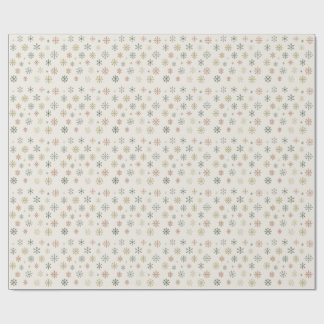 Minimal Snowflakes Seamless Pattern Wrapping Paper