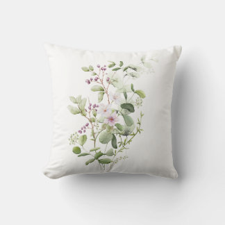 Minimal Soft Aesthetic Botanical Pillow Cover