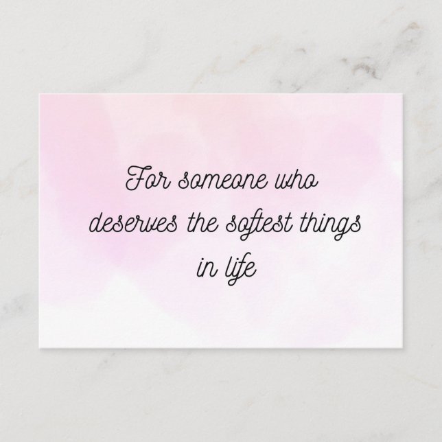 Minimal Soft Quote Greeting Card Thoughtful Gift (Front)