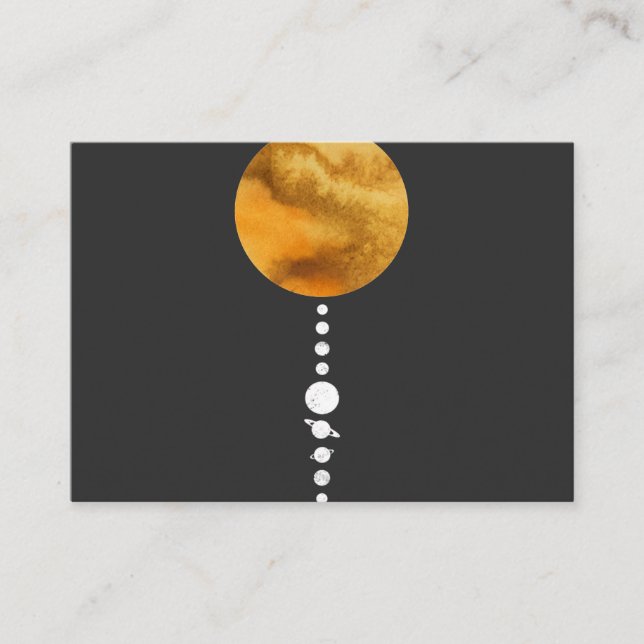 Minimal Solar System Business Card (Front)
