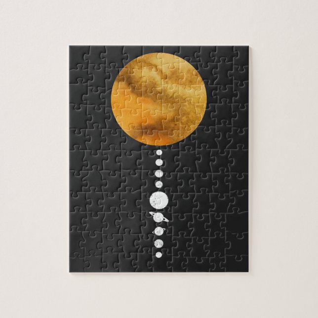 Minimal Solar System Jigsaw Puzzle (Vertical)