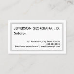 [ Thumbnail: Minimal Solicitor Business Card ]