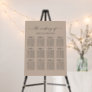 Minimal Solid Taupe Beige Guest Seating Chart Foam Board