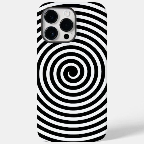 Minimal Spiral Black and White Optical Illusion Case_Mate iPhone 14 Pro Max Case