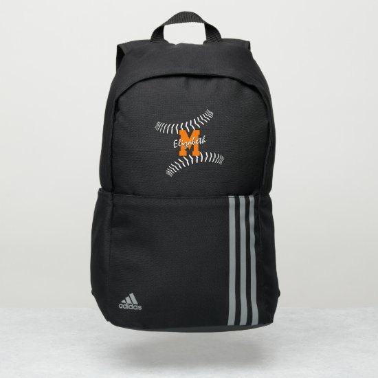 minimal sports monogrammed baseball softball adidas backpack