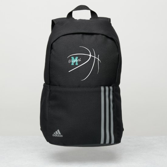 minimal sports monogrammed basketball adidas backpack