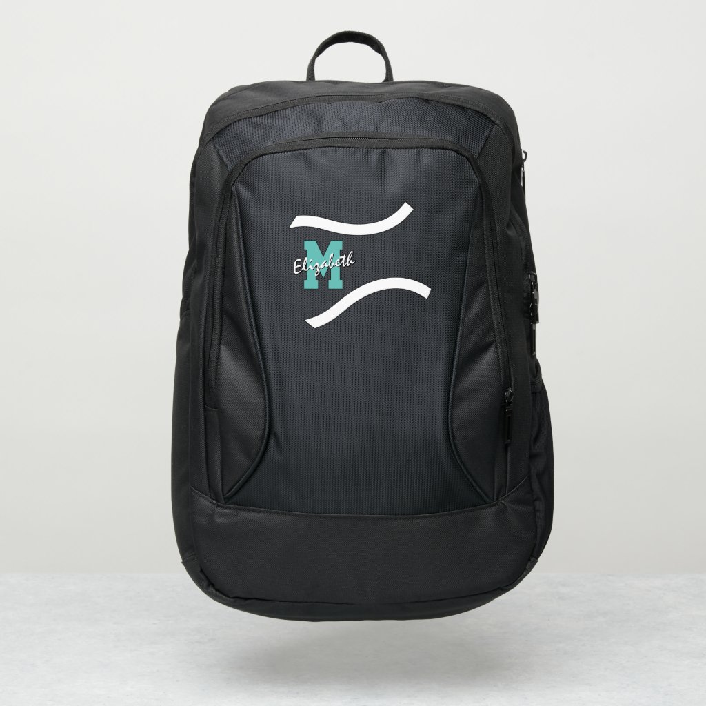 minimal sports monogrammed tennis backpack