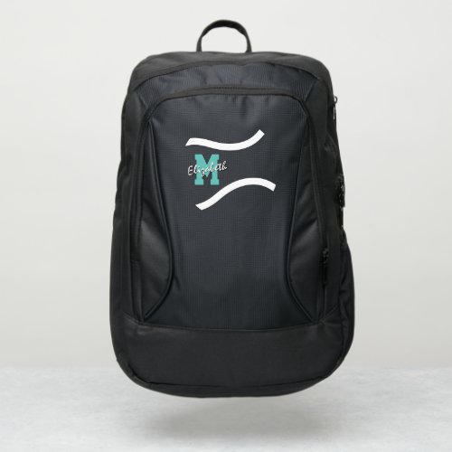 minimal sports monogrammed tennis port authority backpack